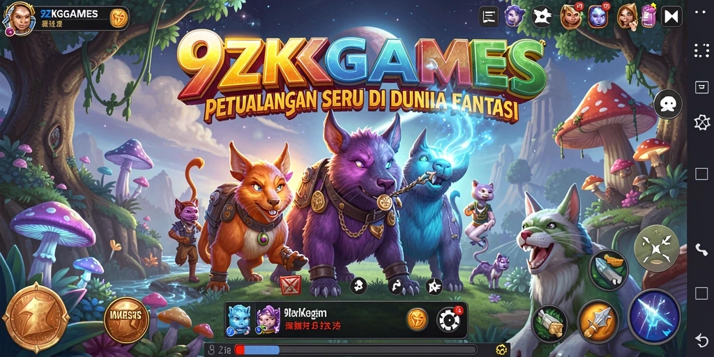 Screenshot menunjukkan karakter menjelajahi dunia penuh petualangan.