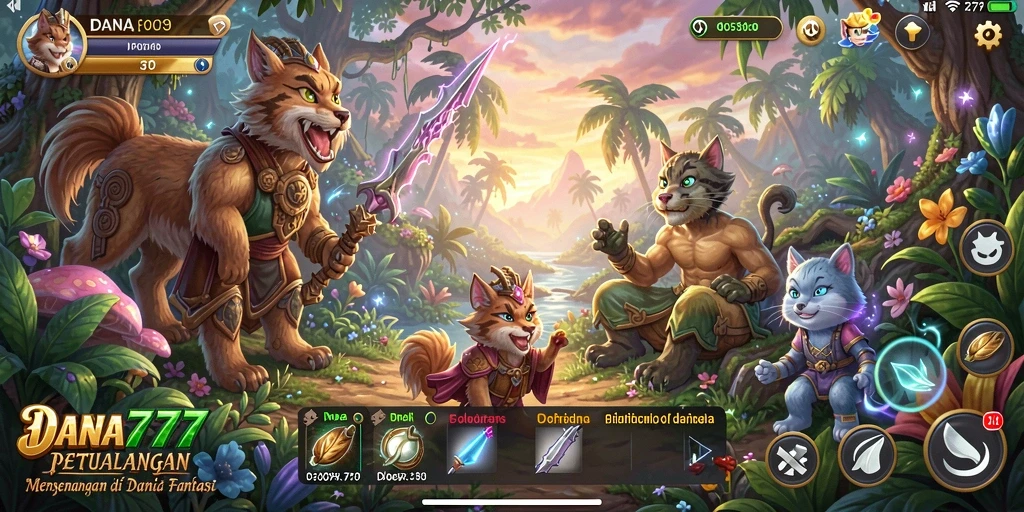 Screenshot gameplay DANA777 yang menunjukkan aksi petualangan seru.