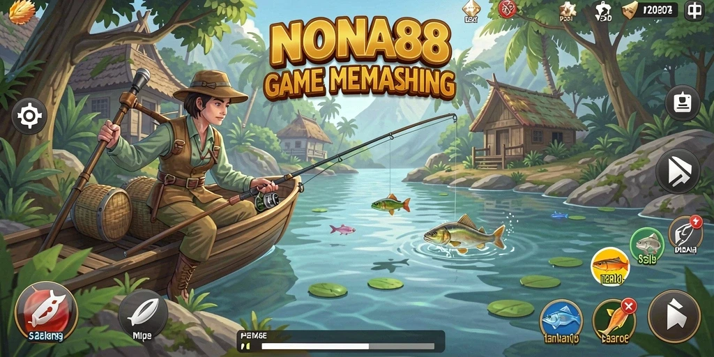 Tampilan gameplay NONA88, menyelami dunia memancing yang realistis.