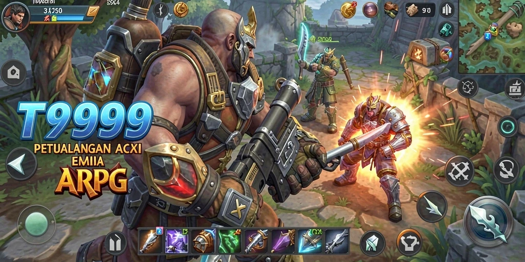 Screenshot T9999 menampilkan aksi seru dalam dunia ARPG yang menawan.