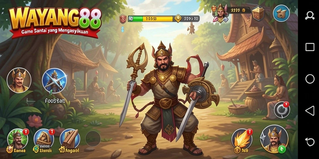 Tangkapan layar permainan WAYANG88 menampilkan momen santai yang menyenangkan.